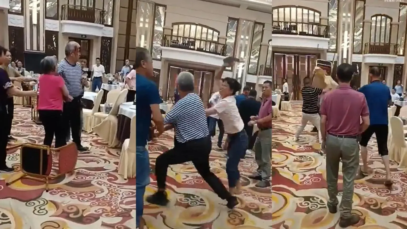 廣東佛山茶樓一位難求　大叔去廁所後座位被占暴怒　與大媽大打出手