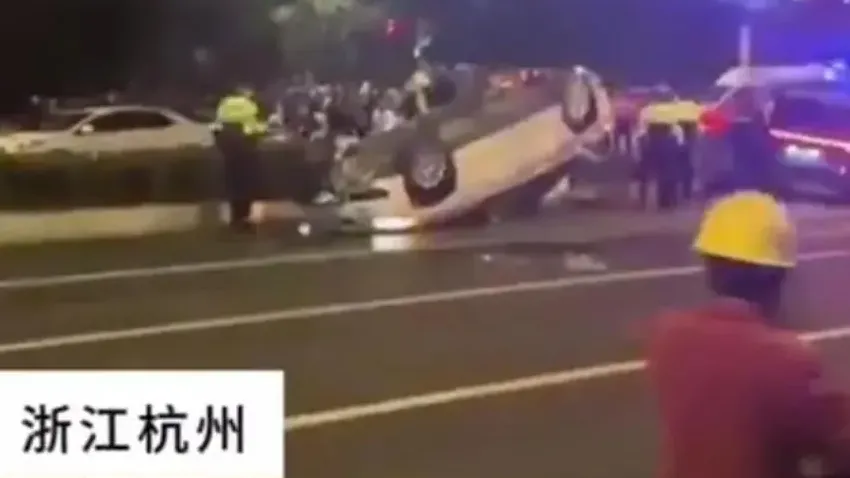 浙江杭州BMW路口失控暴衝致1死4傷　內地翁「油門當煞車」釀禍