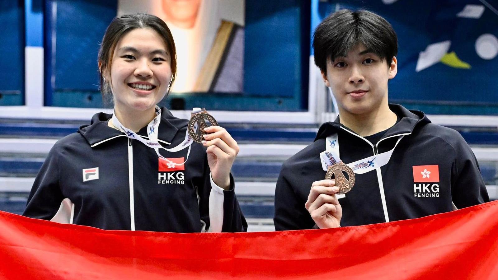 亞青劍擊賽｜鄭鐵男連續四屆踏頒獎台　偕薛雅齊青年組為香港添兩銅