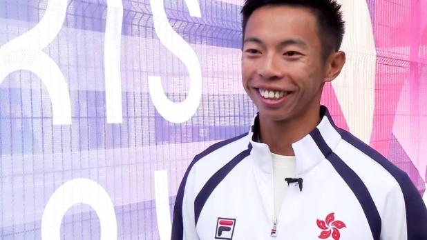 趙顯臻說，今次完全發揮到平日訓練水平，覺得好滿意。（港台圖片）