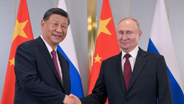 國家主席習近平同俄羅斯總統普京就中俄建交75周年互致賀電。（路透社資料圖片）