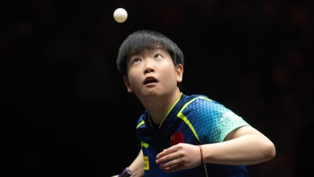 孫穎莎成為國際乒聯現行世界排名積分破萬第一人。（新華社資料圖片）