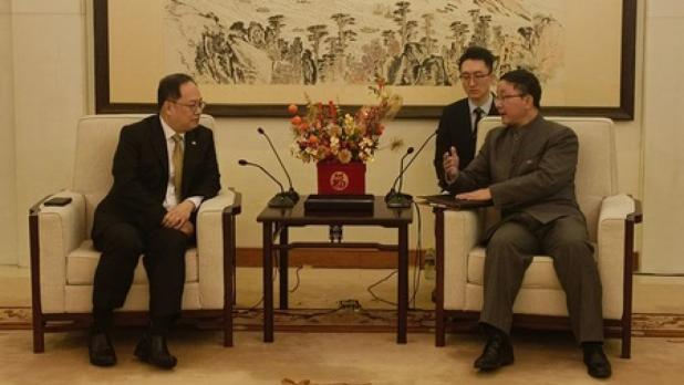 劉勁松分別約見泰國駐華大使及緬甸駐華大使。（外交部網站圖片）