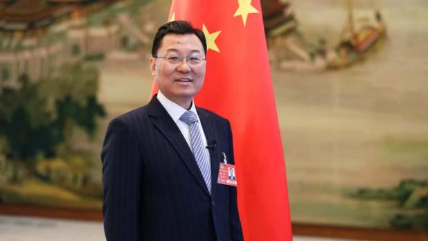 謝鋒表示，中美關係面臨嚴峻挑戰，再次處於何去何從的關頭。（中國駐美使館）