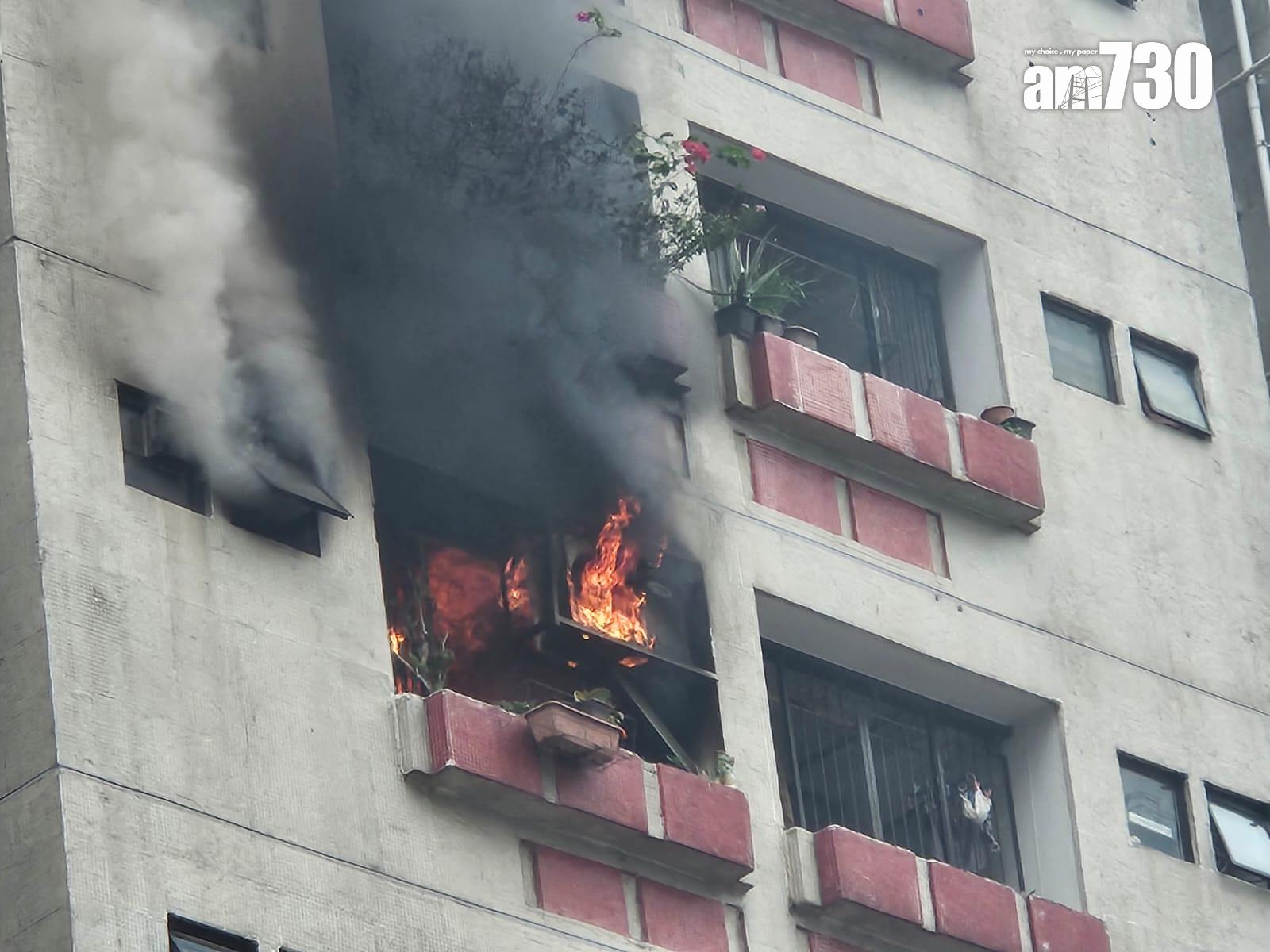 紅磡家維邨起火傳爆炸聲 疑拖板漏電 男住客救火無果傷手指