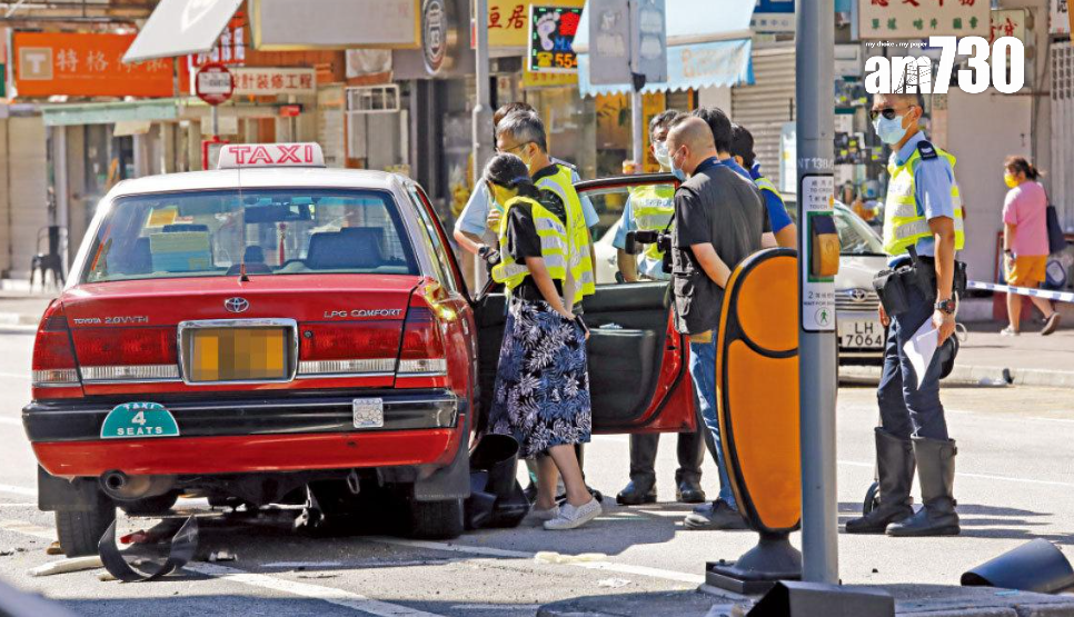 2021年大埔廣福道一架的士鏟上安全島，造成2死8傷，涉事的士司機承認兩項誤殺罪，判囚8年兼終身停牌。（資料圖片）