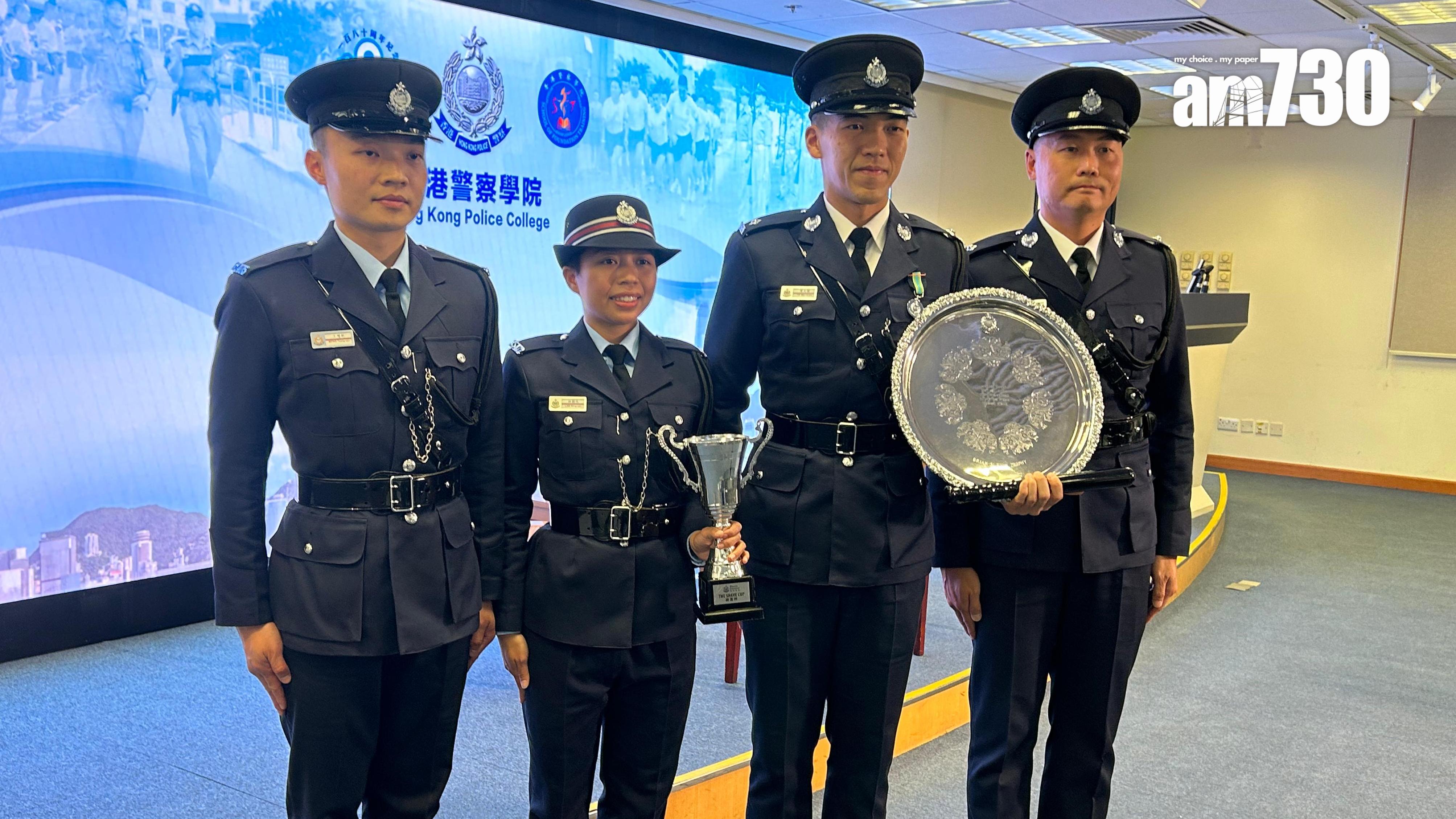 邊緣青年葉文權(右二)成見習督察　冀以生命影響生命幫助青年重回正軌(陳芷晴攝)