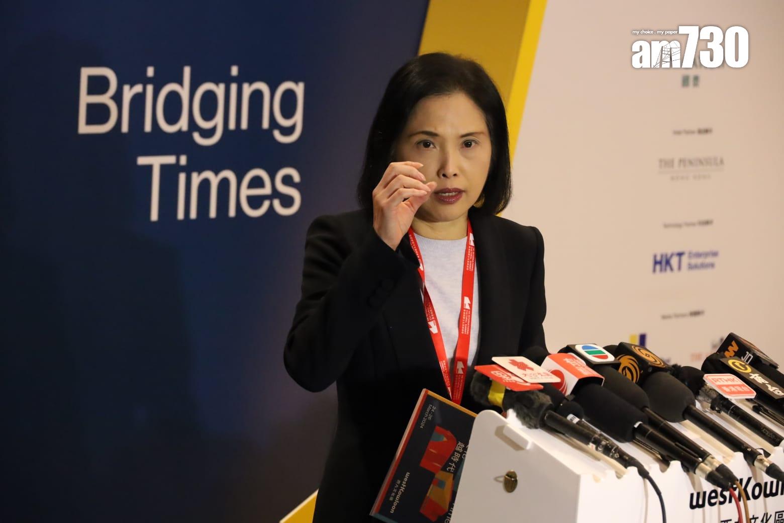 馮程淑儀：樂觀等待政府決定西九財務方案　7月前作故宮博物館票價調整(鍾式明攝)