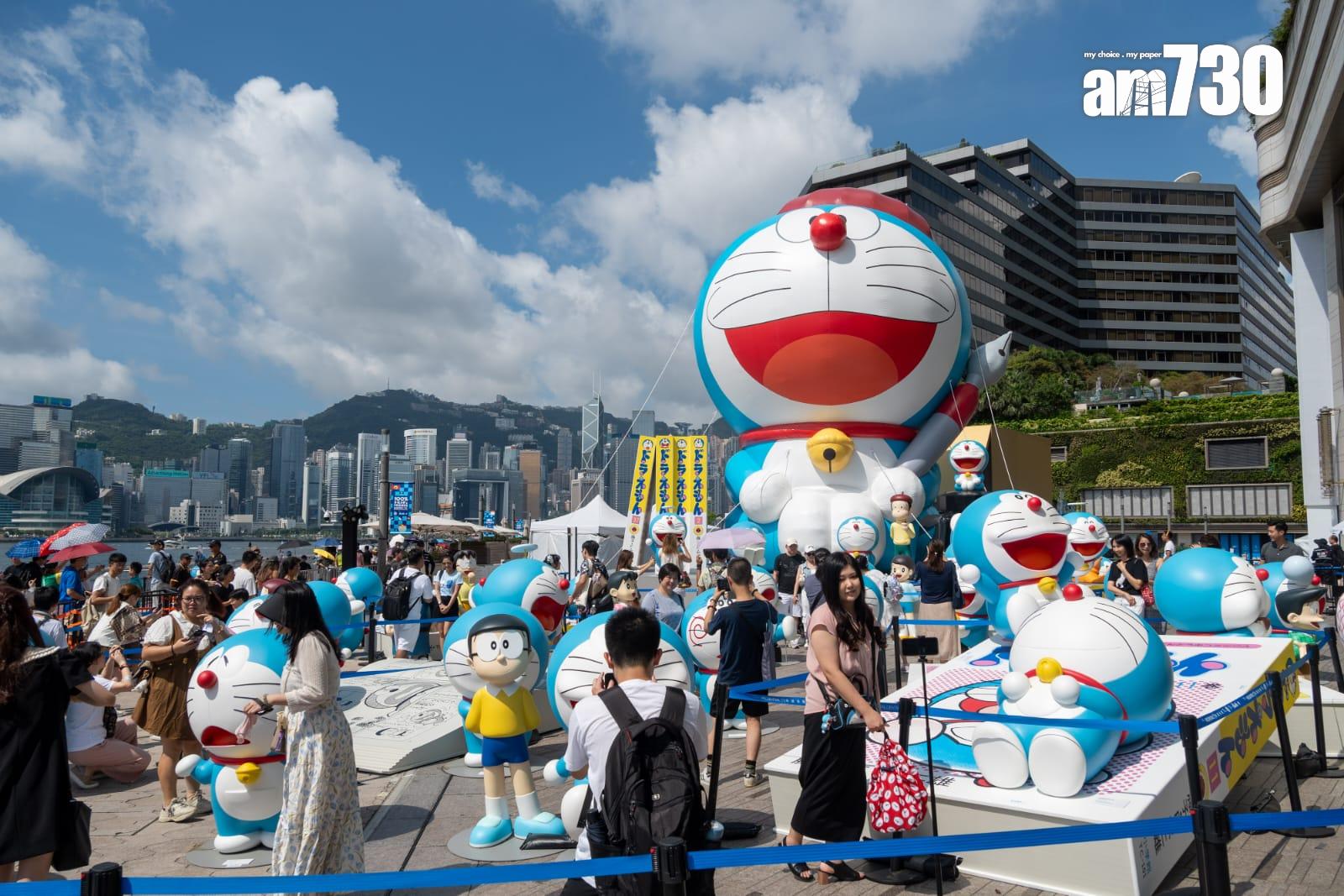 多啦A夢展錄500萬人次 帶動附近商場餐廳生意 (陳奕釗攝)