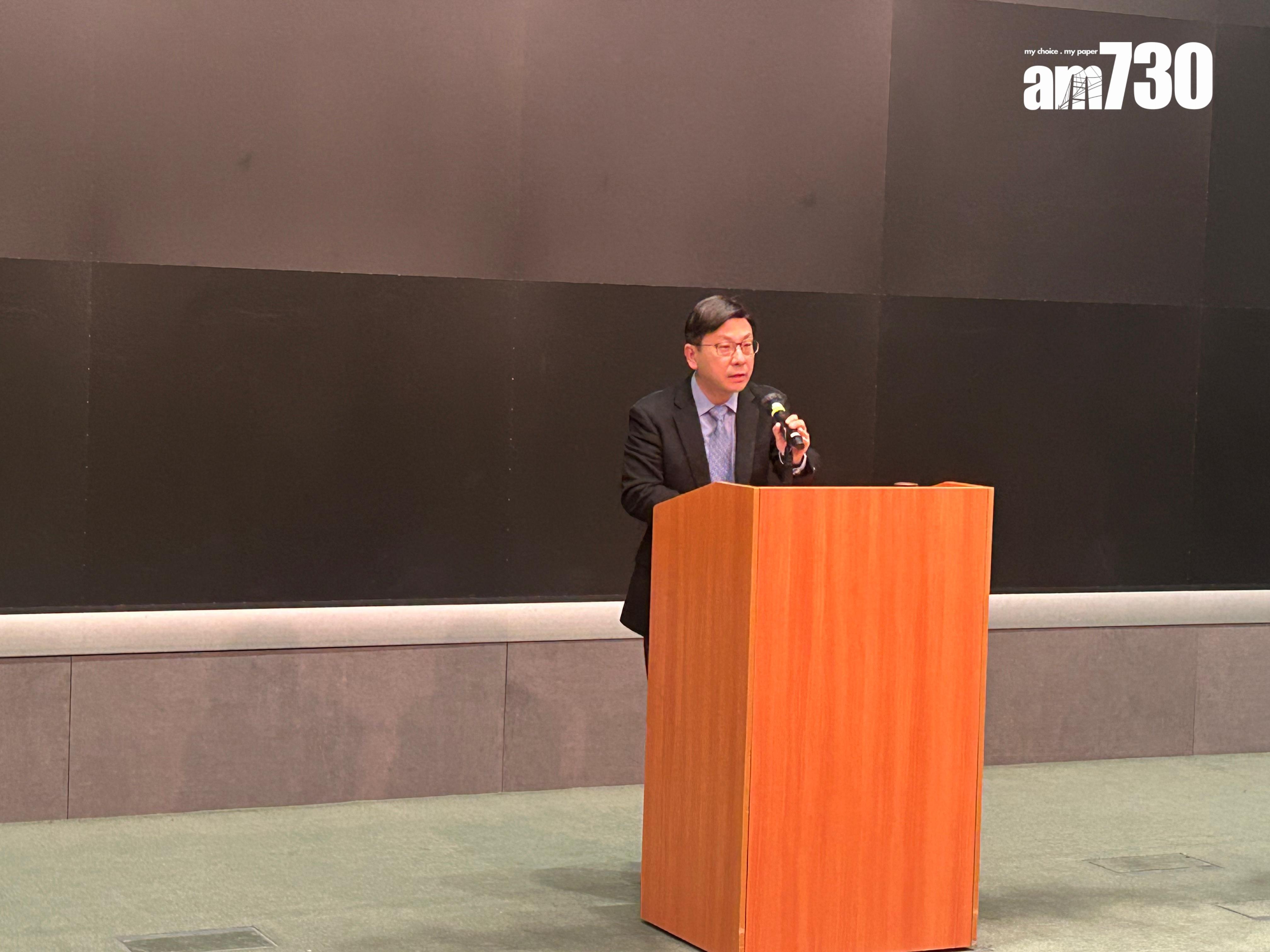 政府會循4個方向檢視大型棚架工程，孫玉菡指會召開「武林大會」集思廣益。(陳芷晴攝)