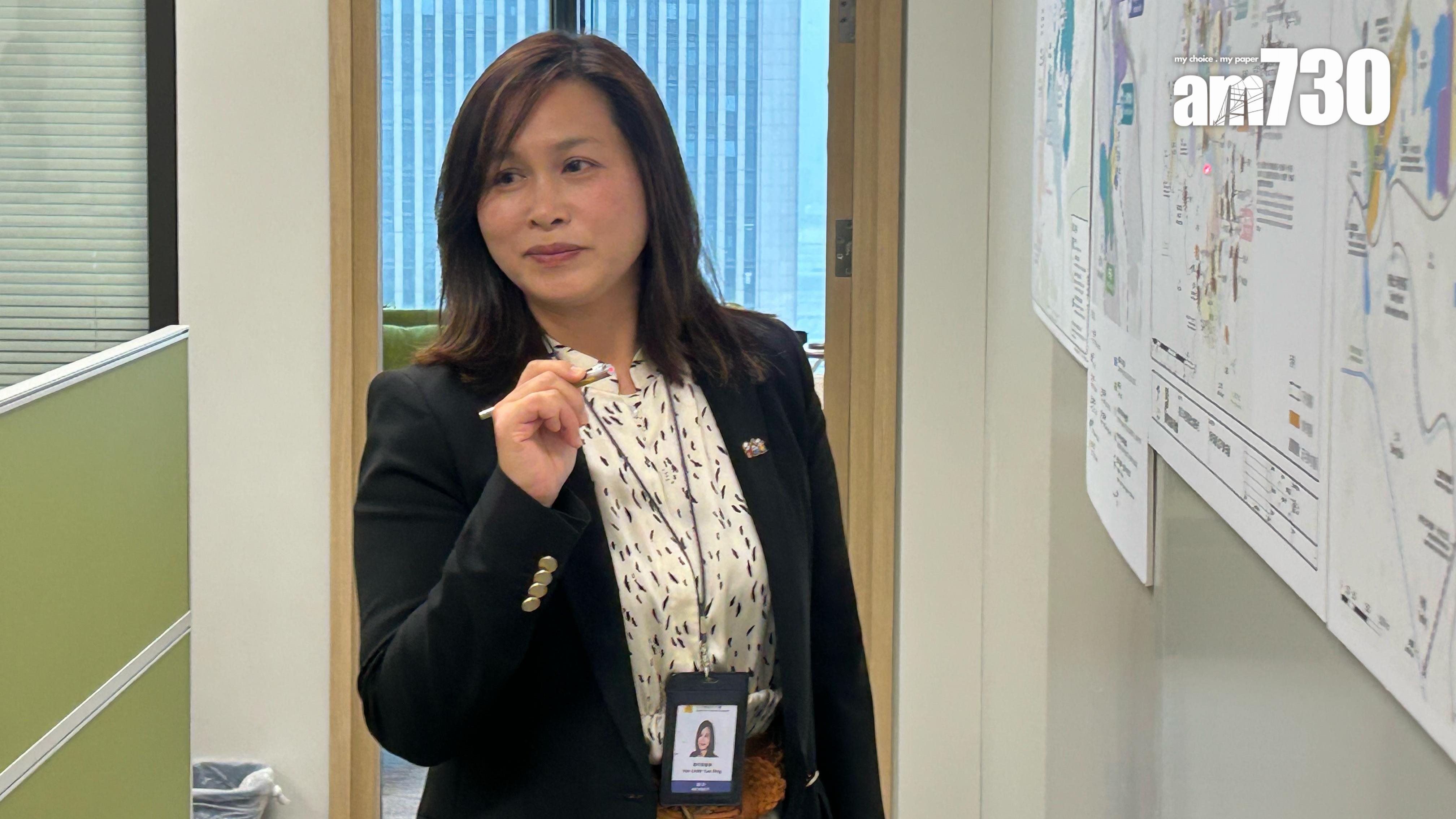 陳月明料北都發展涉及葬區搬遷，指村民反應可接受（陳芷晴攝）