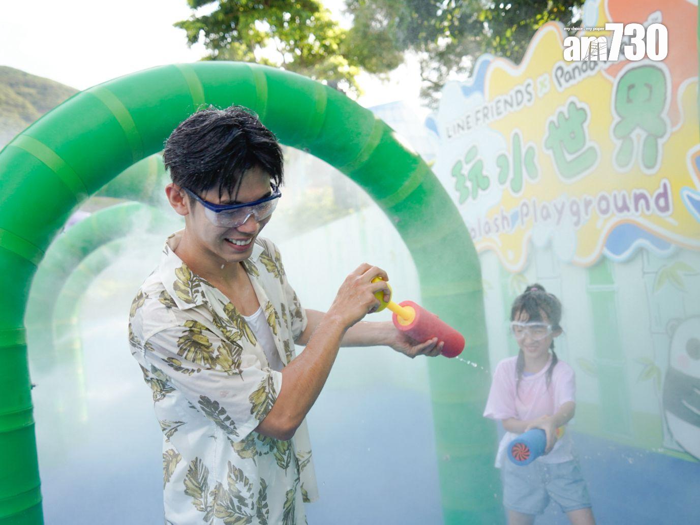 海洋公園周六將舉行大熊貓主題夏水禮。(周令知攝)