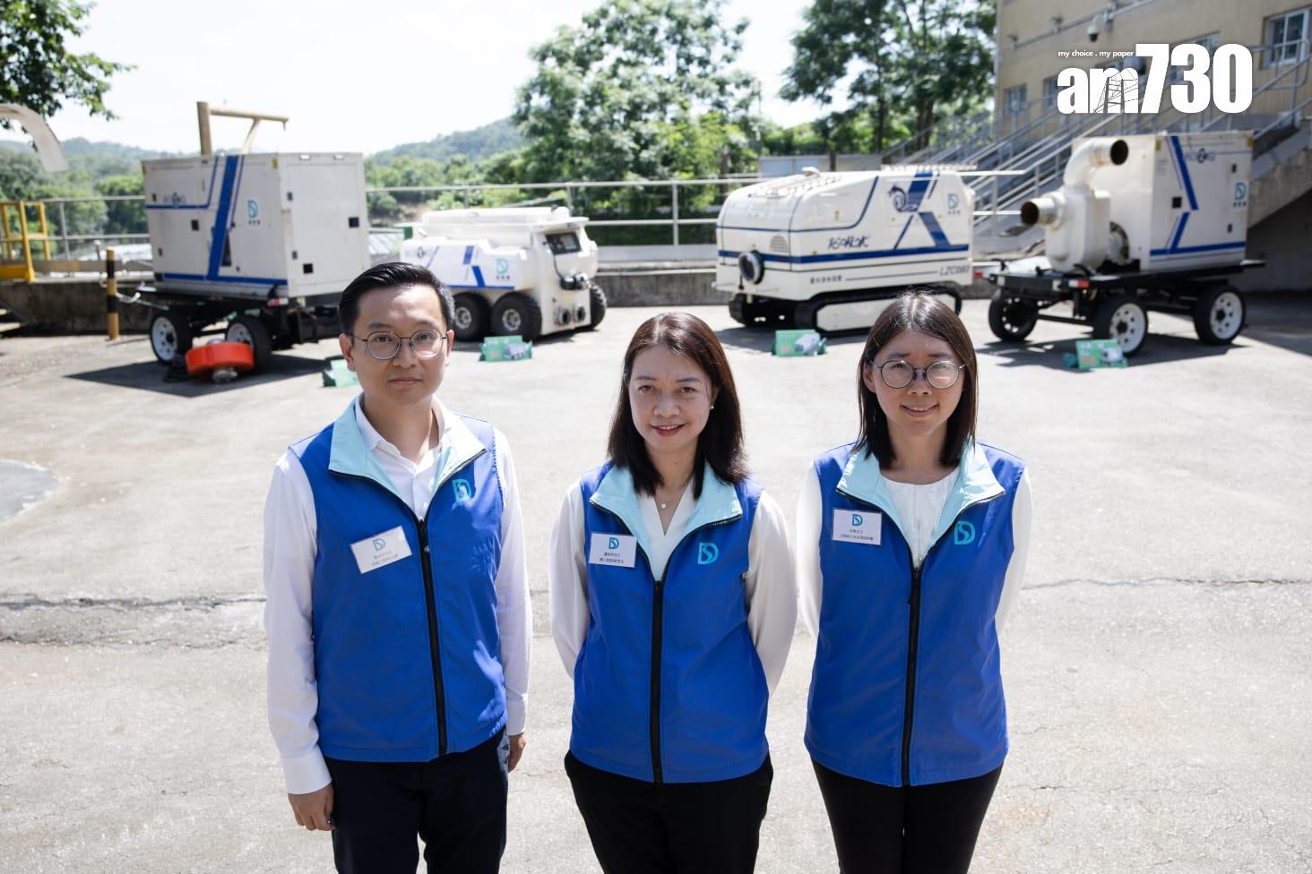 渠務署添置三部「龍吸水」，預計本周抵港投入運作。(周令知攝)