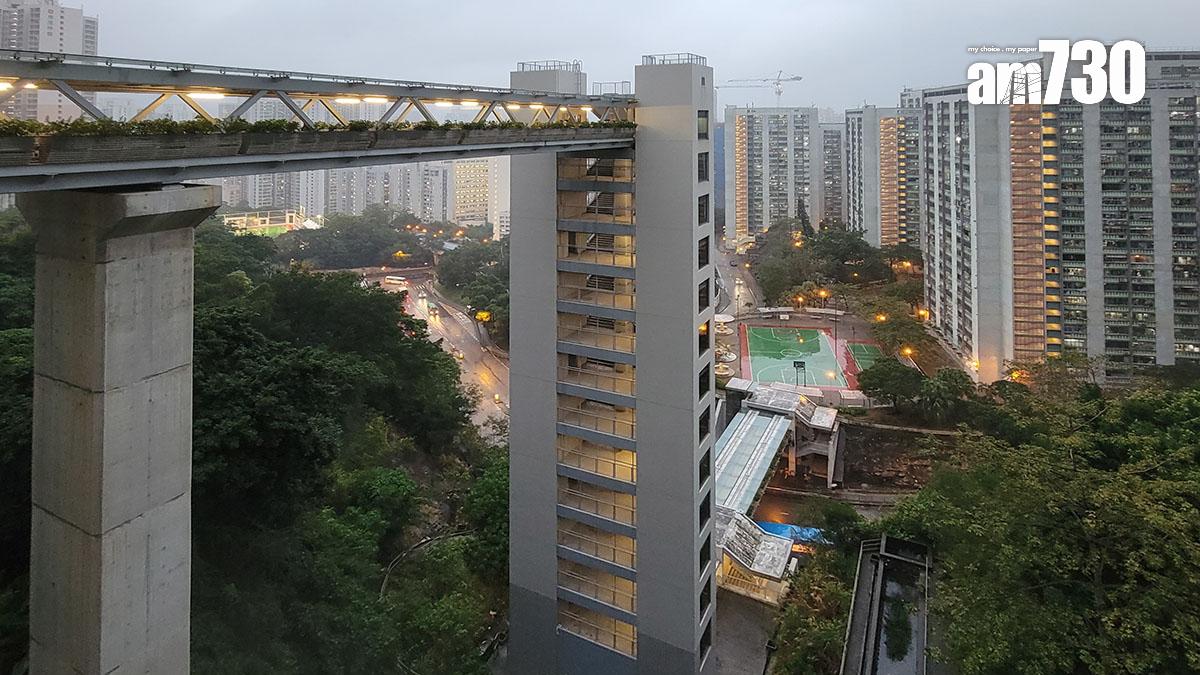 安泰邨勇泰樓旁邊行人天橋有人從高處墮下亡。(資料圖片)