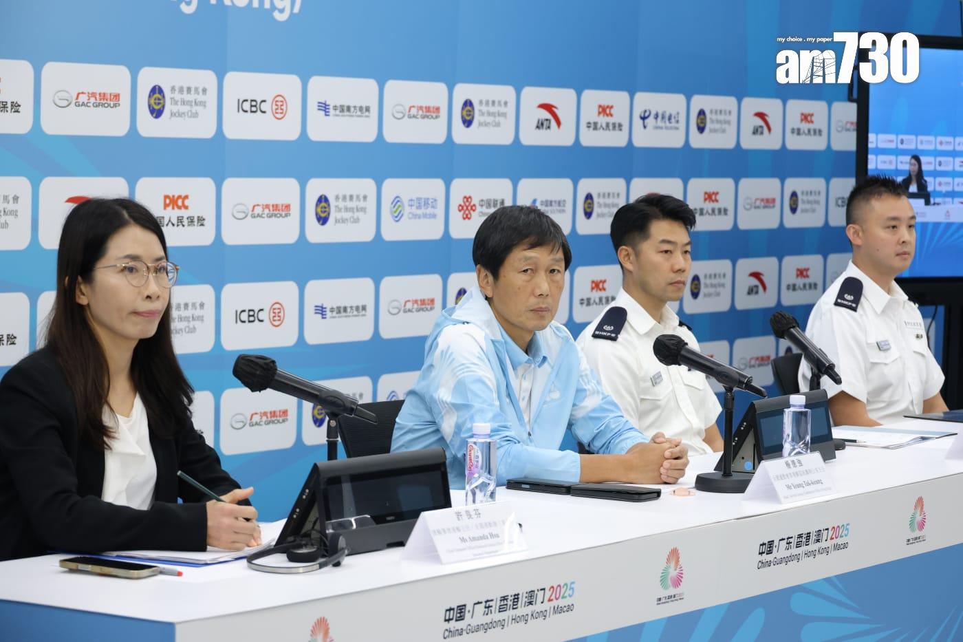 (左起)許良芬、楊德強、蕭奕騏及麥中傑，一同公布比賽相關特別安排。(林俊源攝)