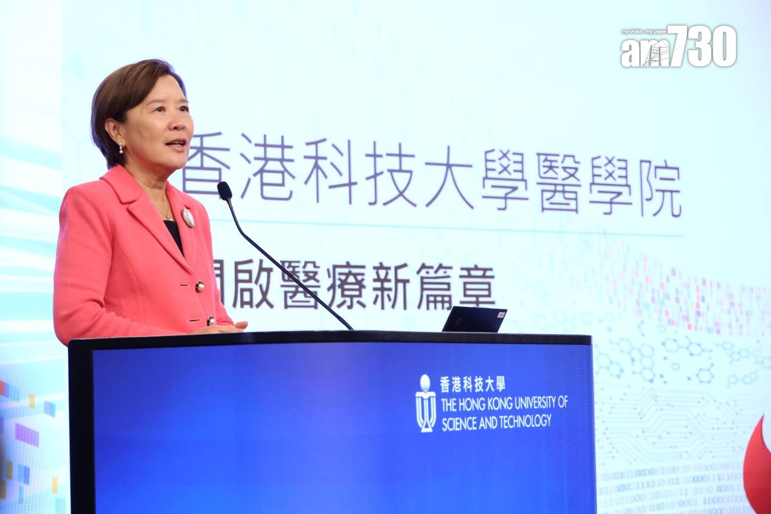 科大葉玉如表示，6位臨床教授到任，即將全球招聘創院院長。(鍾式明攝)