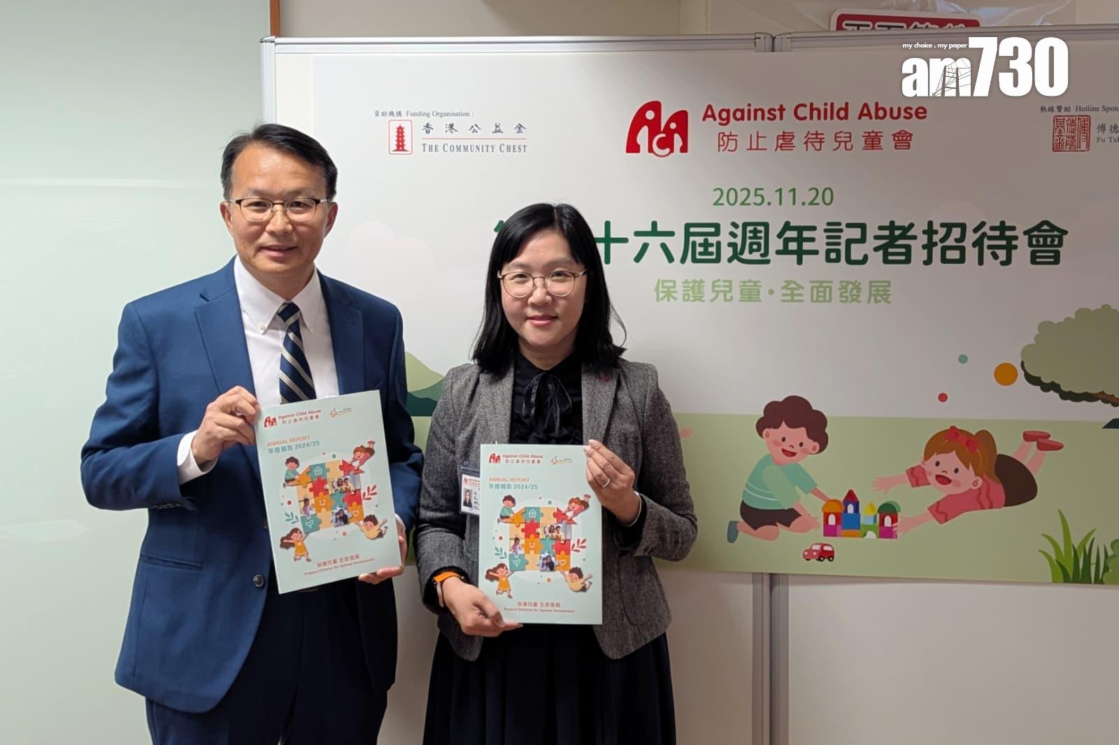 婁小君(右)相信，專業人士致電求助數字將進一步增加；旁為張志雄。(羅庸軒攝)