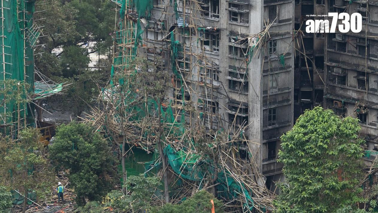 大埔宏福苑五級火涉及的大廈，政府要先視察現場情況才可安排居民返回單位。(蘇文傑攝)