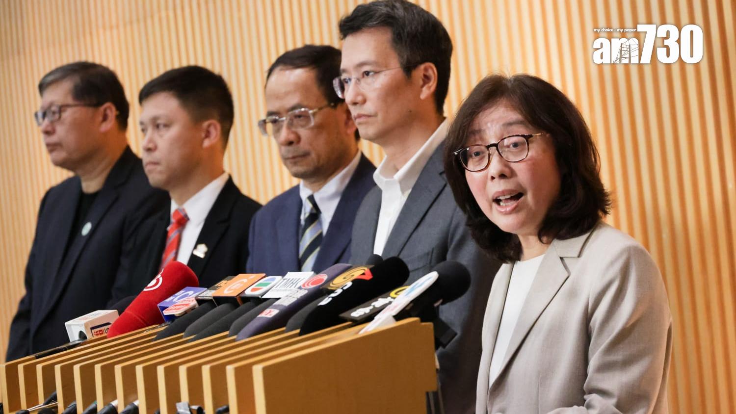 甯漢豪公布外牆棚網抽檢的新安排。(吳康琦攝)